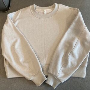 Lululemon Perfectly Oversized Cropped Crew White Opal